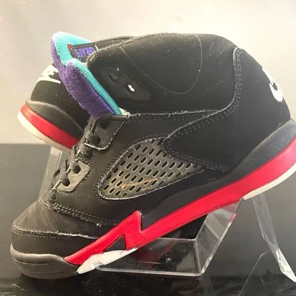 Nike Air Jordan 5 Retro &quot;Top 3&quot; Black Fire Red Metallic GrapePS SZ 1Y CZ2990-001