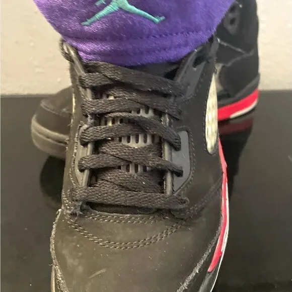 Nike Air Jordan 5 Retro &quot;Top 3&quot; Black Fire Red Metallic GrapePS SZ 1Y CZ2990-001