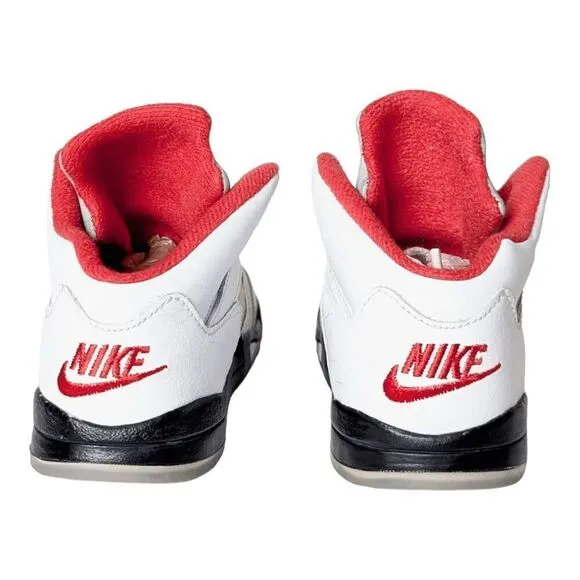 NIKE Air Jordan 5 Retro 'Fire Red' TD Sneakers Suze 9C