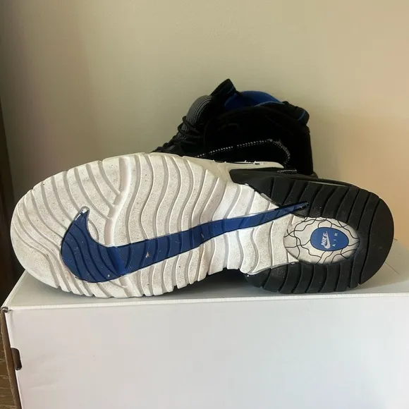 Nike Black and White Sneakers with Blue Accents- PENNYS