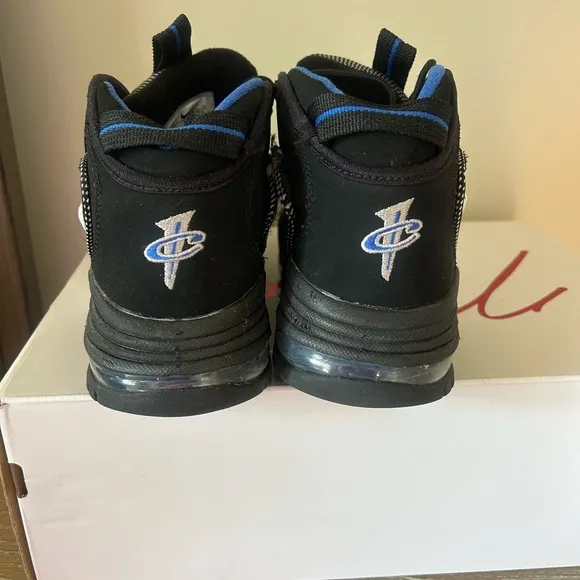 Nike Black and White Sneakers with Blue Accents- PENNYS