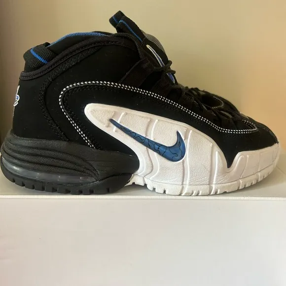 Nike Black and White Sneakers with Blue Accents- PENNYS