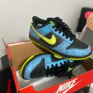 Nike Blue and Neon Green dunks