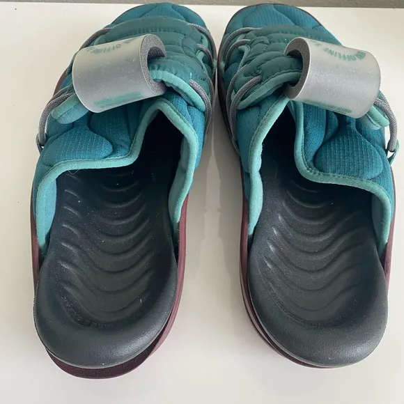 Nike Blue and Red Slip-Ons with Supportive Sole