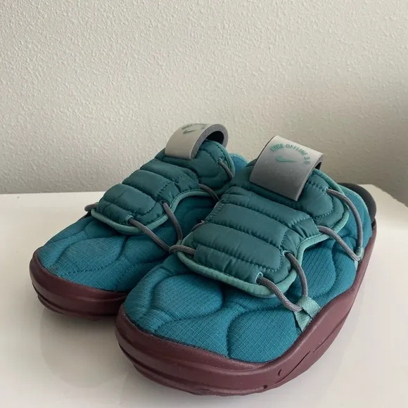 Nike Blue and Red Slip-Ons with Supportive Sole