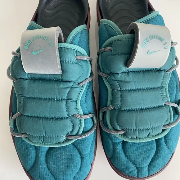 Nike Blue and Red Slip-Ons with Supportive Sole