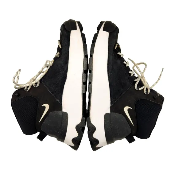 Nike City Classic Lace Up Sneaker Boots Black White Women's Size 8.5