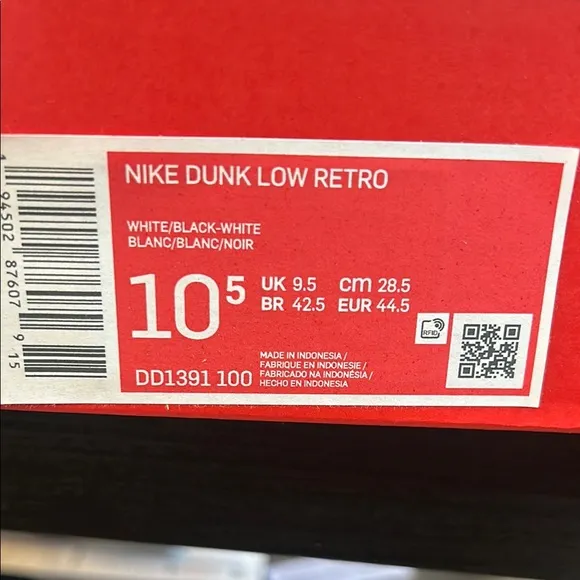 Nike Dunk Low Retro Black and White Sneakers