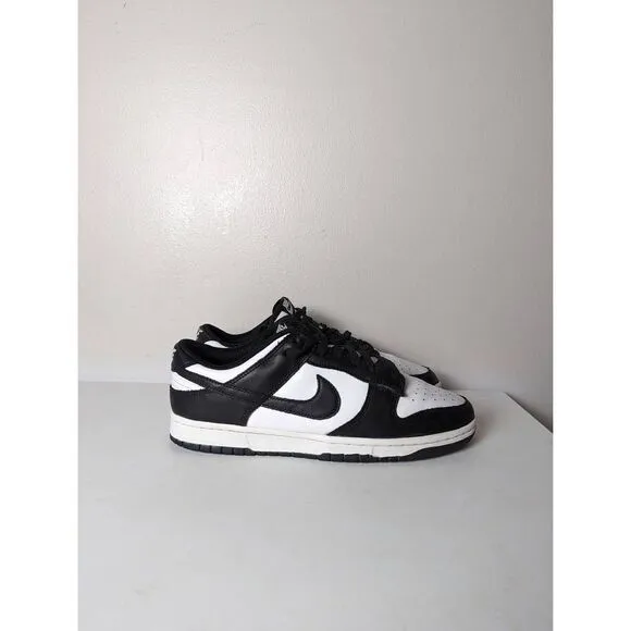 NIKE Dunk Low Retro 'Black White' Sneakers Size 10