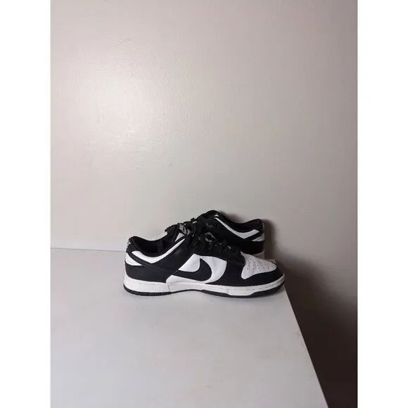 NIKE Dunk Low Retro 'Black White' Sneakers Size 10