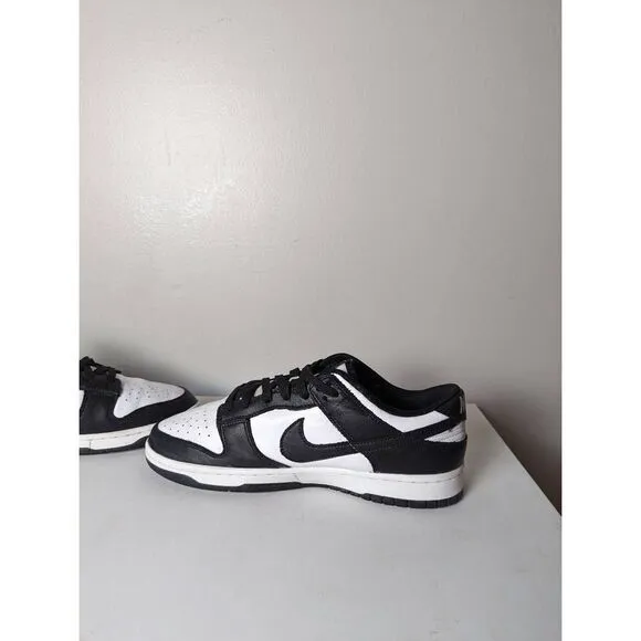 NIKE Dunk Low Retro 'Black White' Sneakers Size 10