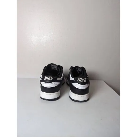 NIKE Dunk Low Retro 'Black White' Sneakers Size 10