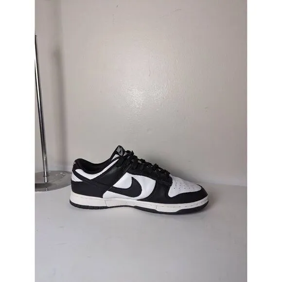 NIKE Dunk Low Retro 'Black White' Sneakers Size 10