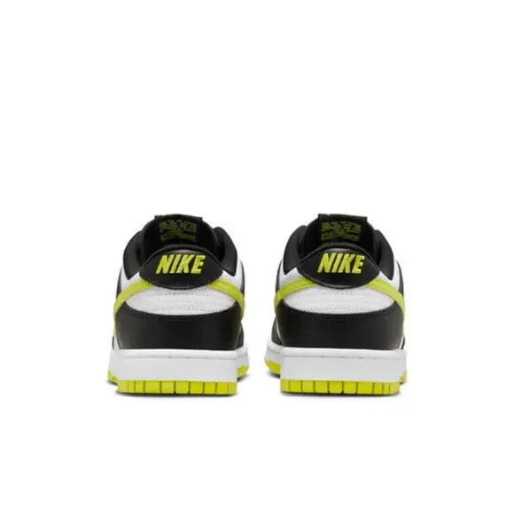 Nike Dunk Low Retro DV0833-110 Sneakers Men's Black Bright Cactus Leather PSS91