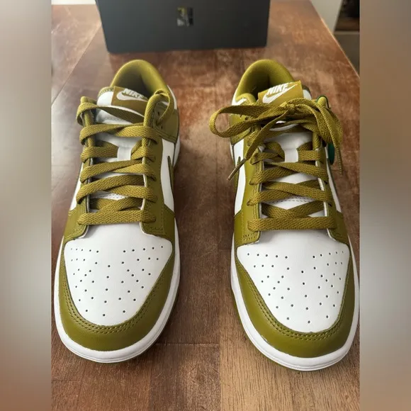 Nike Dunk Low Retro Sneakers in white and khaki