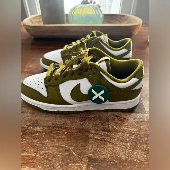 Nike Dunk Low Retro Sneakers in white and khaki