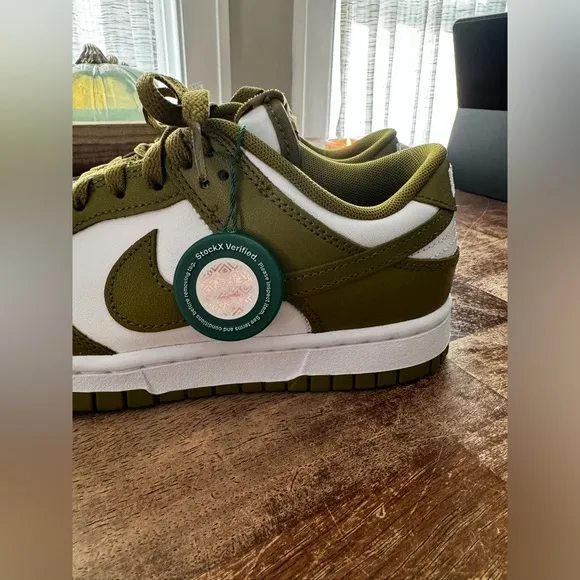 Nike Dunk Low Retro Sneakers in white and khaki
