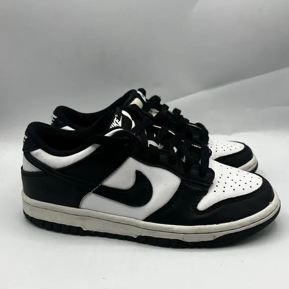 Nike Dunk Low Retro White Black Panda GS CW1590-100 Size 5Y Casual Sneakers