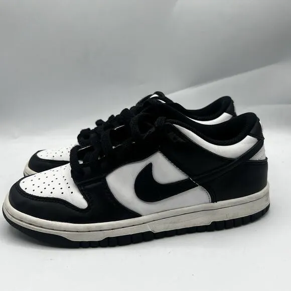 Nike Dunk Low Retro White Black Panda GS CW1590-100 Size 5Y Casual Sneakers