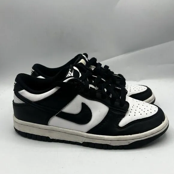 Nike Dunk Low Retro White Black Panda GS CW1590-100 Size 5Y Casual Sneakers