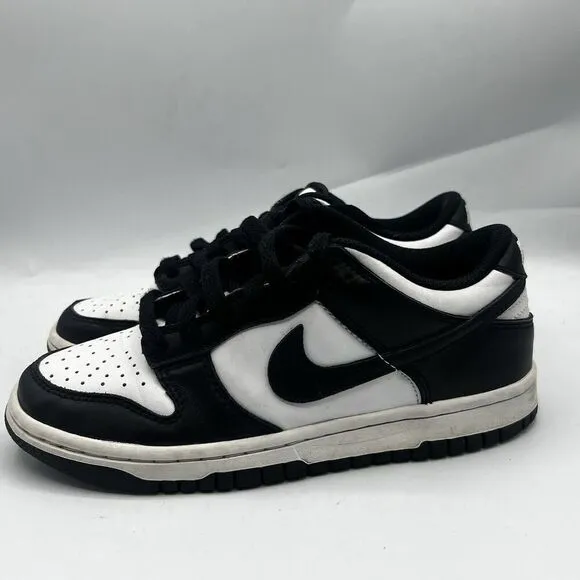 Nike Dunk Low Retro White Black Panda GS CW1590-100 Size 5Y Casual Sneakers