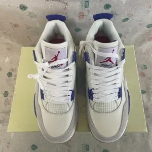 NIKE Jordan 4 Retro Mid Purple Metallic Sneakers