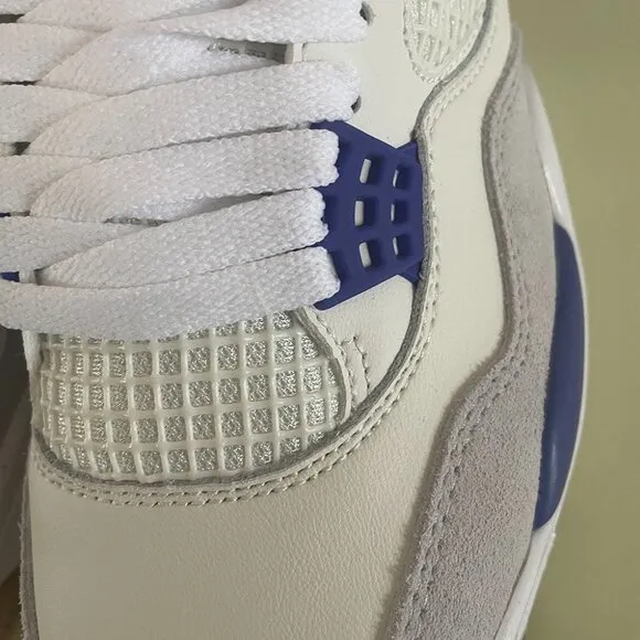 NIKE Jordan 4 Retro Mid Purple Metallic Sneakers