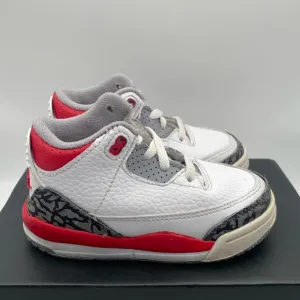 Nike Jordan Toddler's Jordan 3 Retro &quot;Fire Red&quot; White/Fire Red-Black 6C