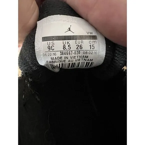 Nike Kids Air Jordan 6 Retro Black Size 9C