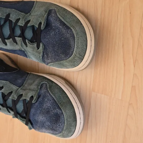 Nike Mens Dunk High Retro Premium Green Suede Lace-Up Sneakers Size 10.5