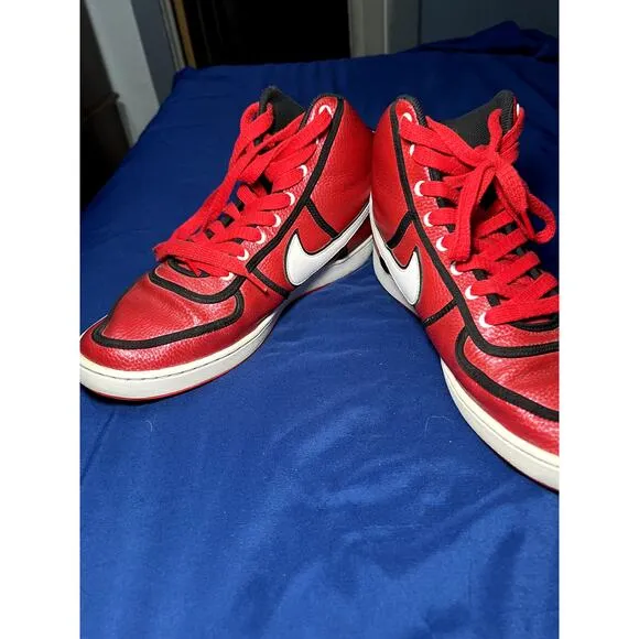 Nike mens red vandel high sneakers 13 athleisure streetwear basketball casual