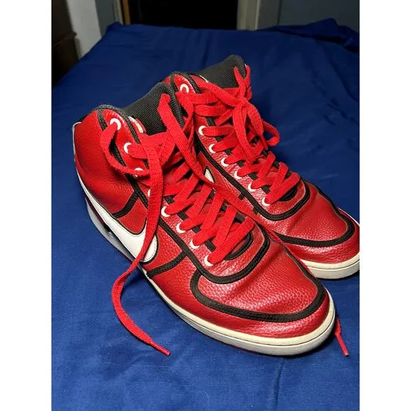 Nike mens red vandel high sneakers 13 athleisure streetwear basketball casual