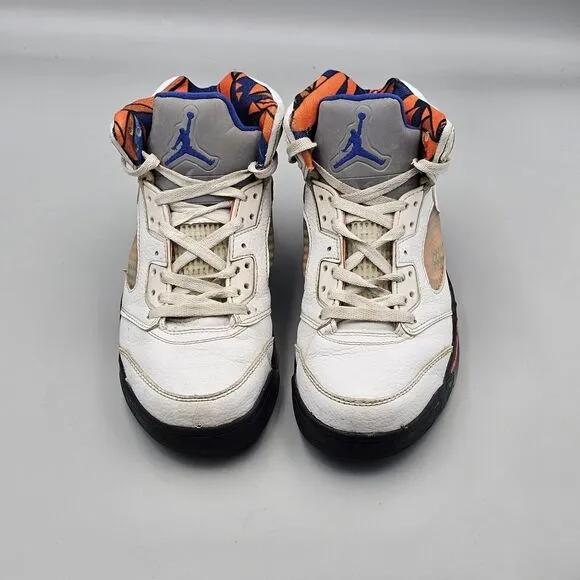 Nike Men's Size 8 US Air Jordan 5 Retro International Flight White Sneakers READ