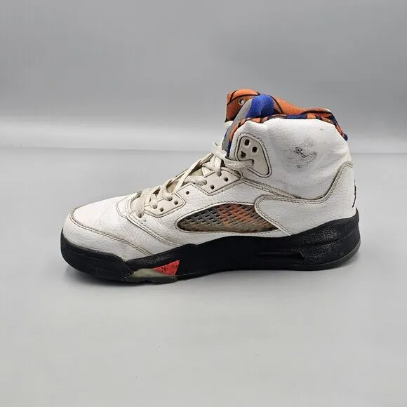 Nike Men's Size 8 US Air Jordan 5 Retro International Flight White Sneakers READ