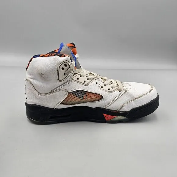 Nike Men's Size 8 US Air Jordan 5 Retro International Flight White Sneakers READ