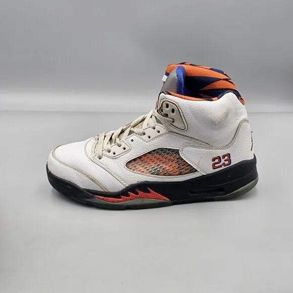 Nike Men's Size 8 US Air Jordan 5 Retro International Flight White Sneakers READ