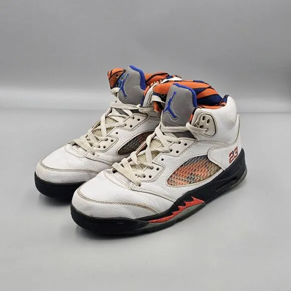 Nike Men's Size 8 US Air Jordan 5 Retro International Flight White Sneakers READ