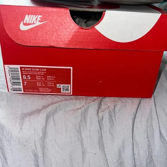 Nike Metallic Black/White Dunks