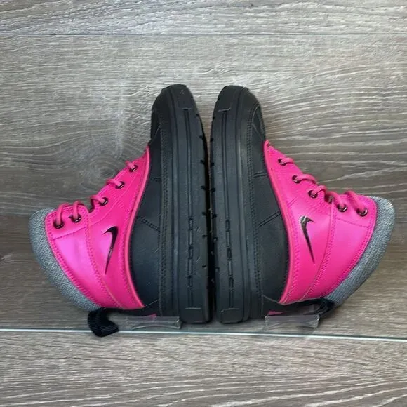 Nike Woodside 2 High Top ACG Black Pink Toddler Girl Size 8 Rain Snow Boots