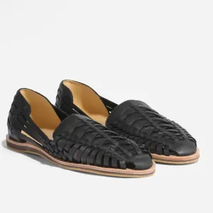 Nisolo Huarache Black Leather Sandals  11.5