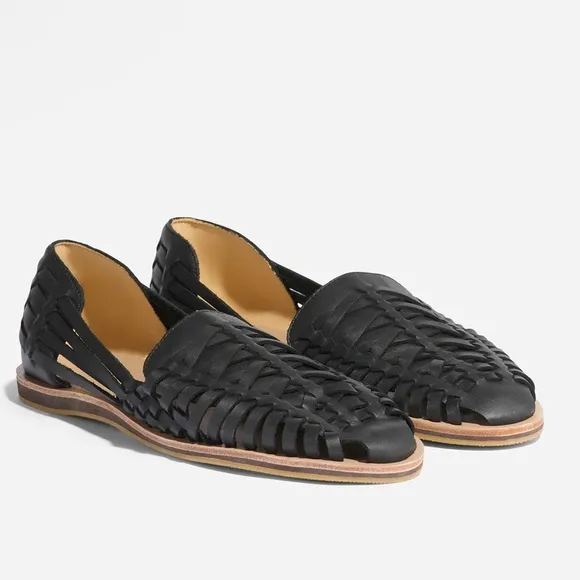 Nisolo Huarache Black Leather Sandals  11.5