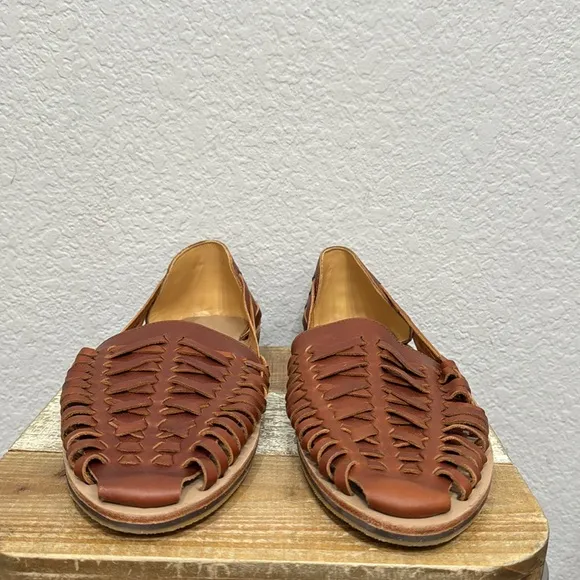 Nisolo Huarache Leather Sandals Brandy Size 12.5