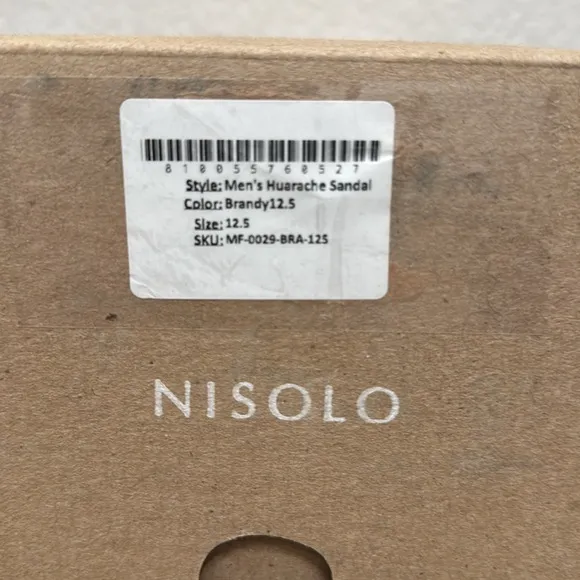 Nisolo Huarache Leather Sandals Brandy Size 12.5