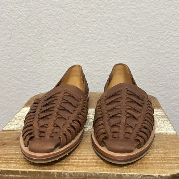 Nisolo Huarache Leather Sandals Brown Size 9