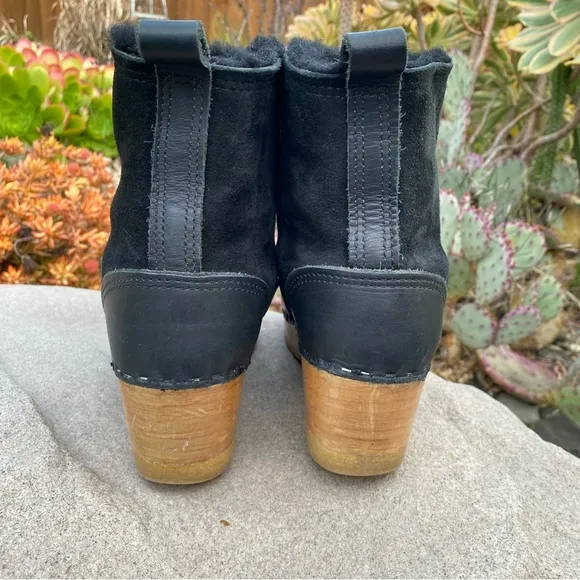 No.6 Pull On Shearling Mid Heel Boots