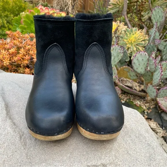 No.6 Pull On Shearling Mid Heel Boots