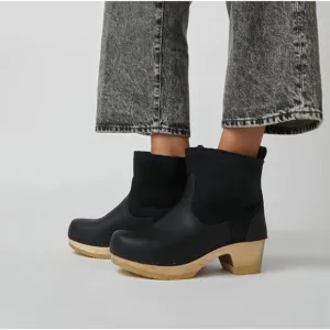 No.6 Pull On Shearling Mid Heel Boots