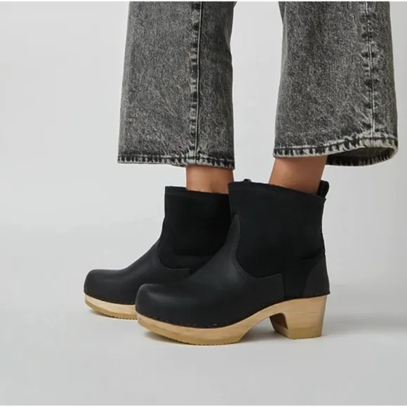 No.6 Pull On Shearling Mid Heel Boots
