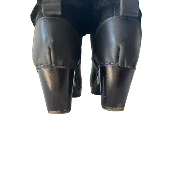 No.6 Shearling Suede Clog Boot