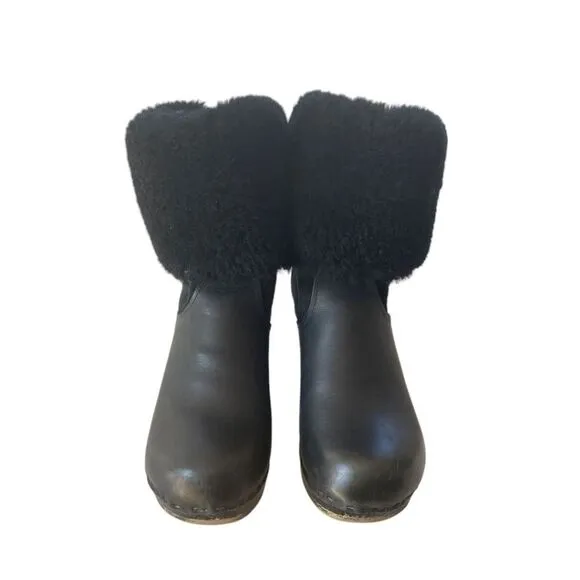 No.6 Shearling Suede Clog Boot